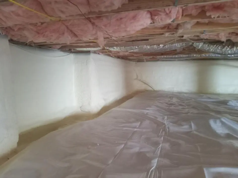 Crawl space encapsulation with closed-cell spray foam for Attic Insulation in Box Elder